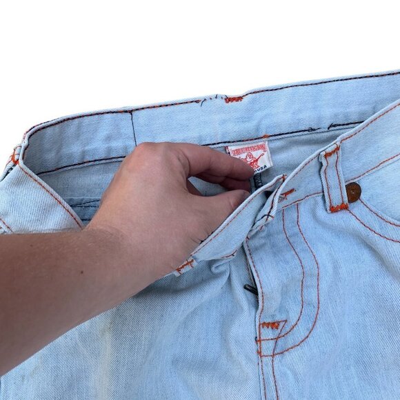 Vintage True Religion Jeans Size 34 BILLY BIG T Blue - Picture 4 of 10